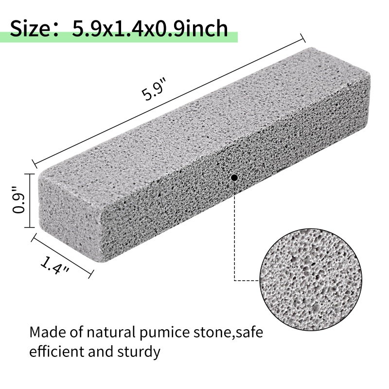 HATOKU 25 Pieces Pumice Stone Toilet Bowl Cleaner, Pumice Scouring Stick Remove Hard Water Ring in Toilet, Pumice Stones for Cleaning, Household, Bath, Kitchen, Pool (5.9 x 1.4 x 0.9 Inches) - Image 3